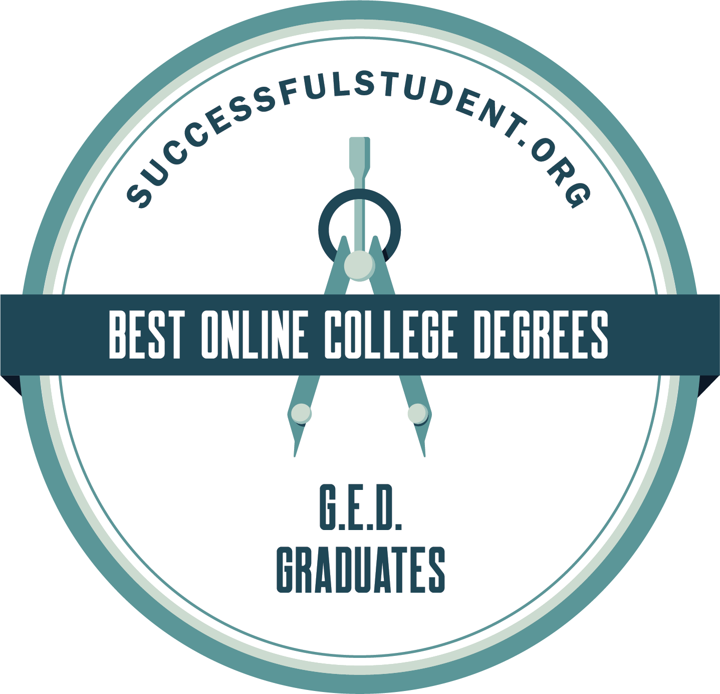 The Best Online College Degrees for GED Graduates's Badge
