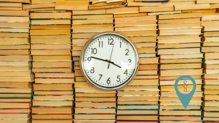 Clock and Books