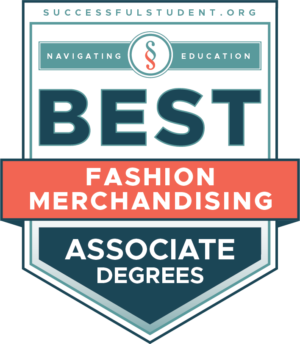 Best Online Associate's Degrees in Fashion Merchandising Badge