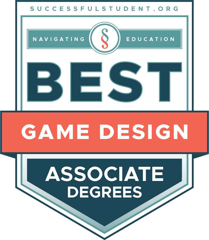 The Best Online Associate’s Degrees in Game Design's Badge