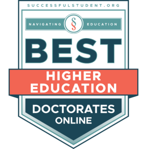 Best Online Doctorates in Higher Education Badge