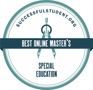 the best online master's in special education badge