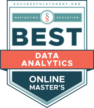 The Best Data Analytics Online Master's Degrees badge